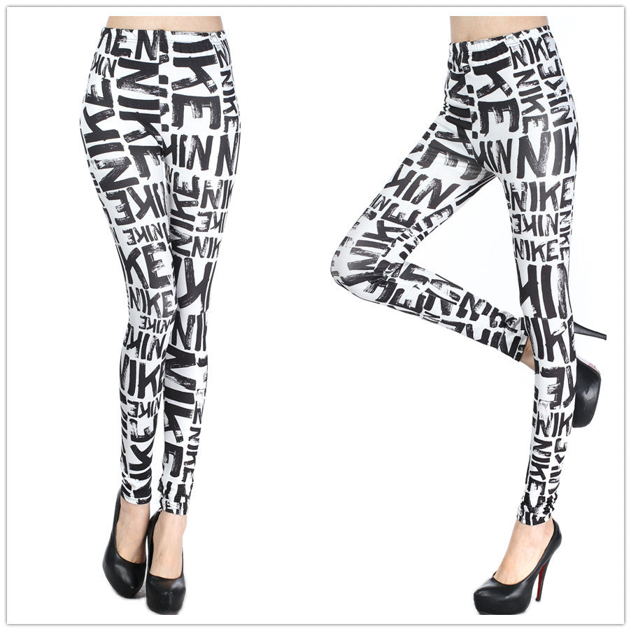 Legging met letter print