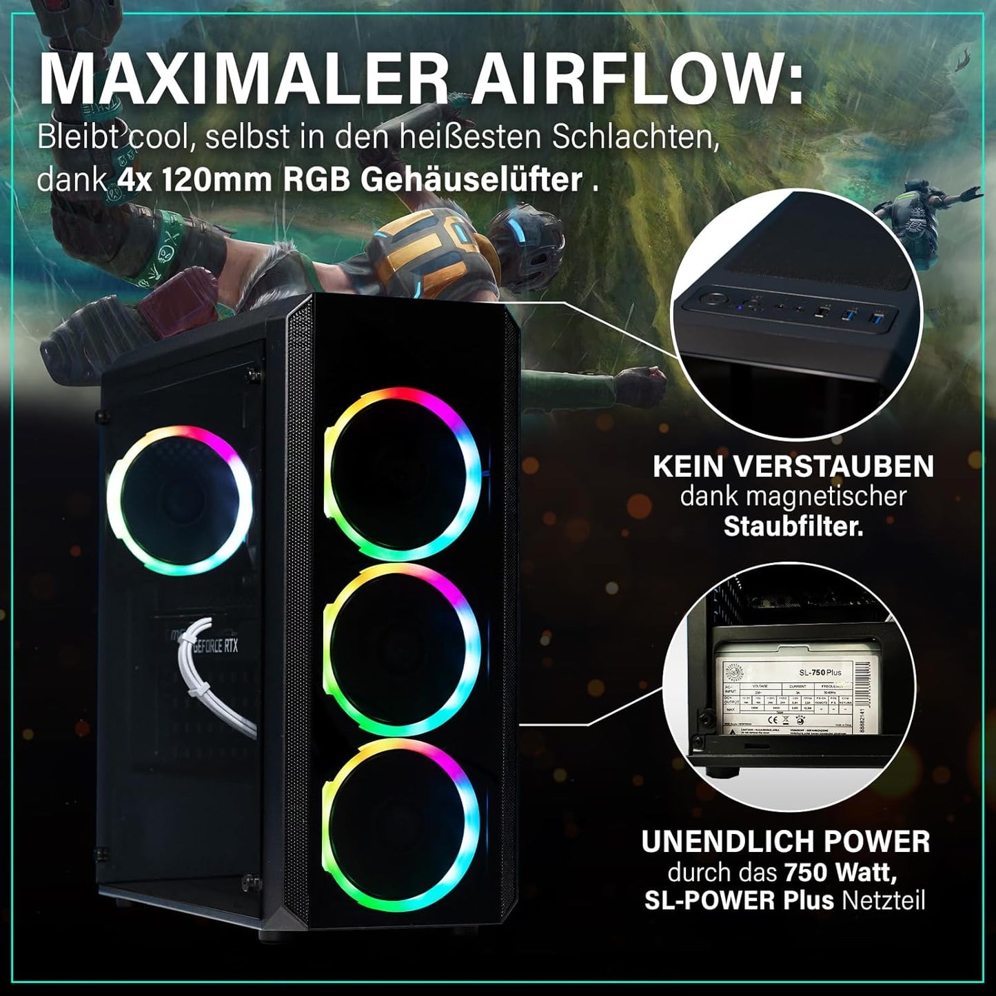 Greed® MK2 Pro - High End Gaming PC - Intel Core I7 12700F + Nvidia Geforce RTX 5070 12GB - Schneller RGB Computer + 4K Rechner Mit 5,2 GHZ - 32 GB DDR4 RAM - Wasserkühlung - 1TB SSD - WLAN + W11 Pro