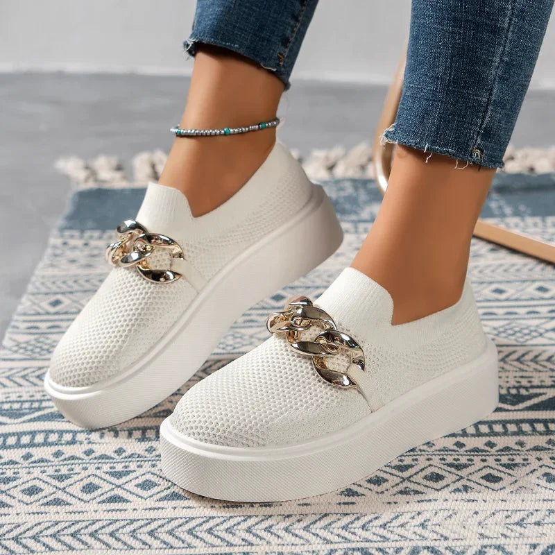 Metal Chain Women's Sneakers