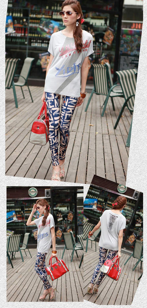 Legging met letter print