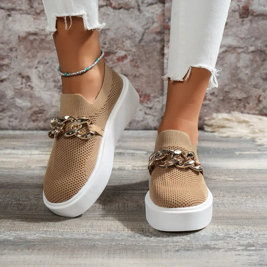 Metal Chain Women's Sneakers
